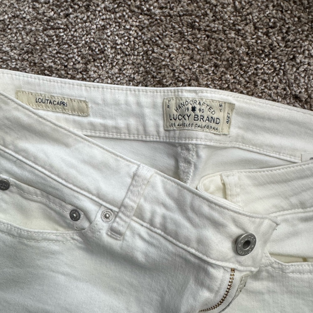 Lucky Brand Cream Denim Pants